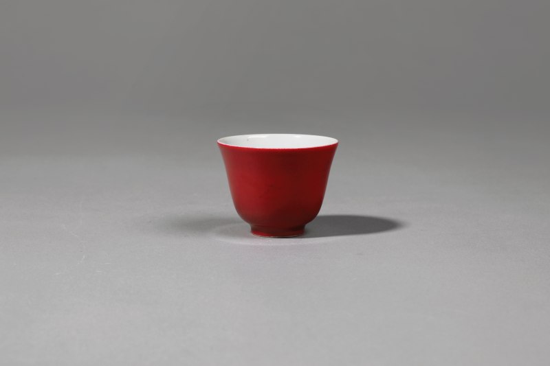 请宣统 胭脂红釉杯