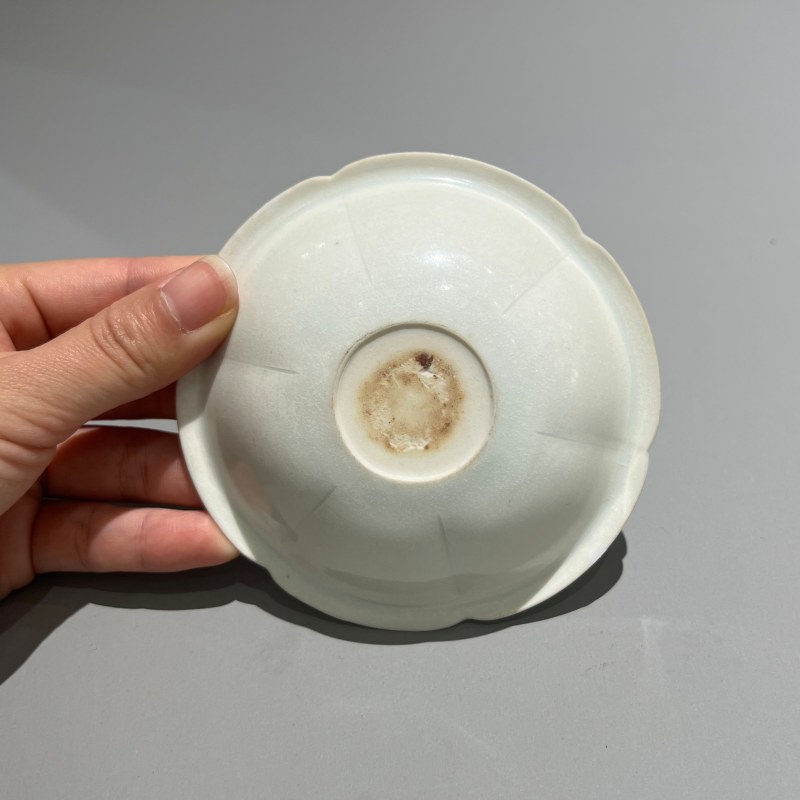 明代 青白釉花口洗一对 - 图11