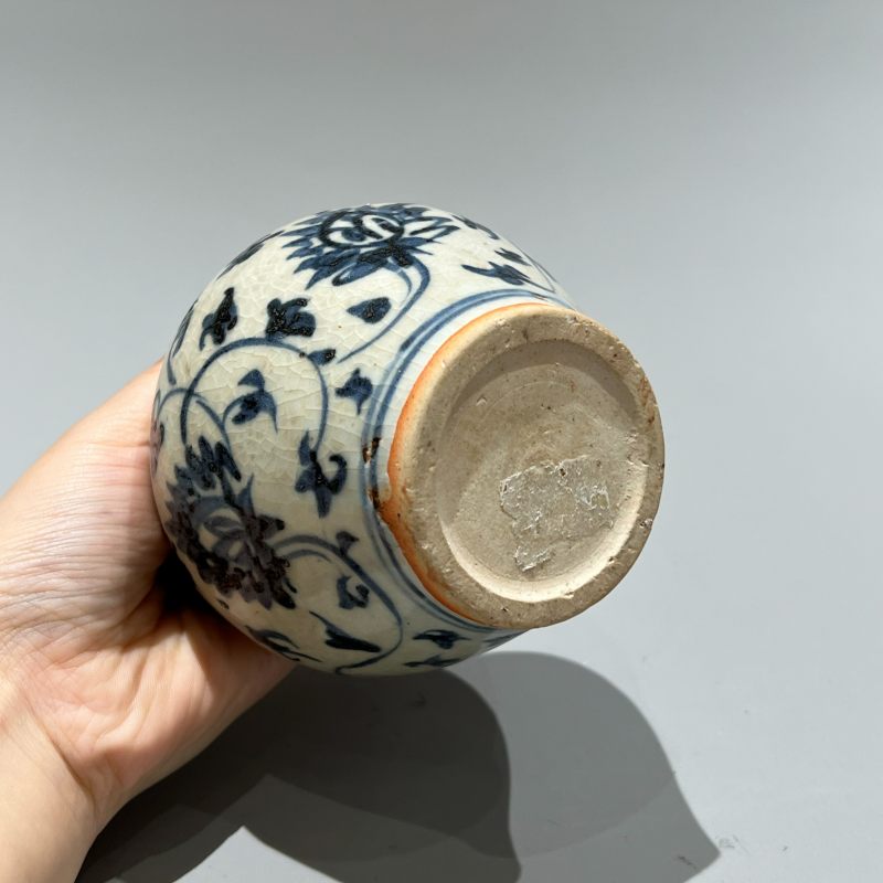 明代 青花缠枝罐 - 图8