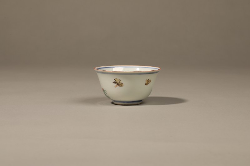清 粉彩花卉纹杯 - 图5