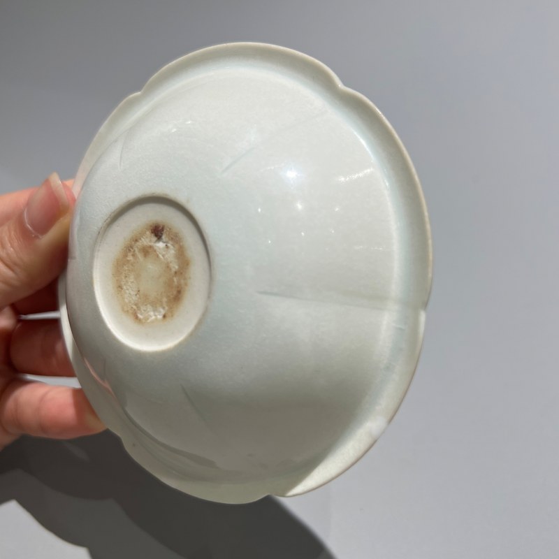 明代 青白釉花口洗一对 - 图12