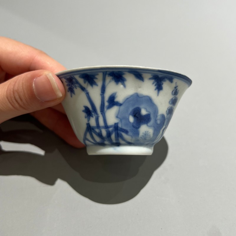 清代 青花杯托一套 - 图8