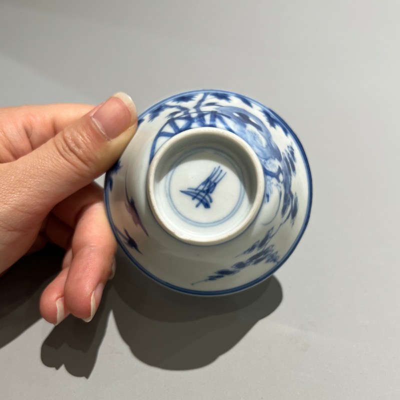 清代 青花杯托一套 - 图9