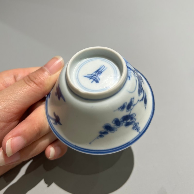 清代 青花杯托一套 - 图10