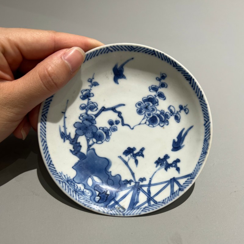 清代 青花杯托一套 - 图11