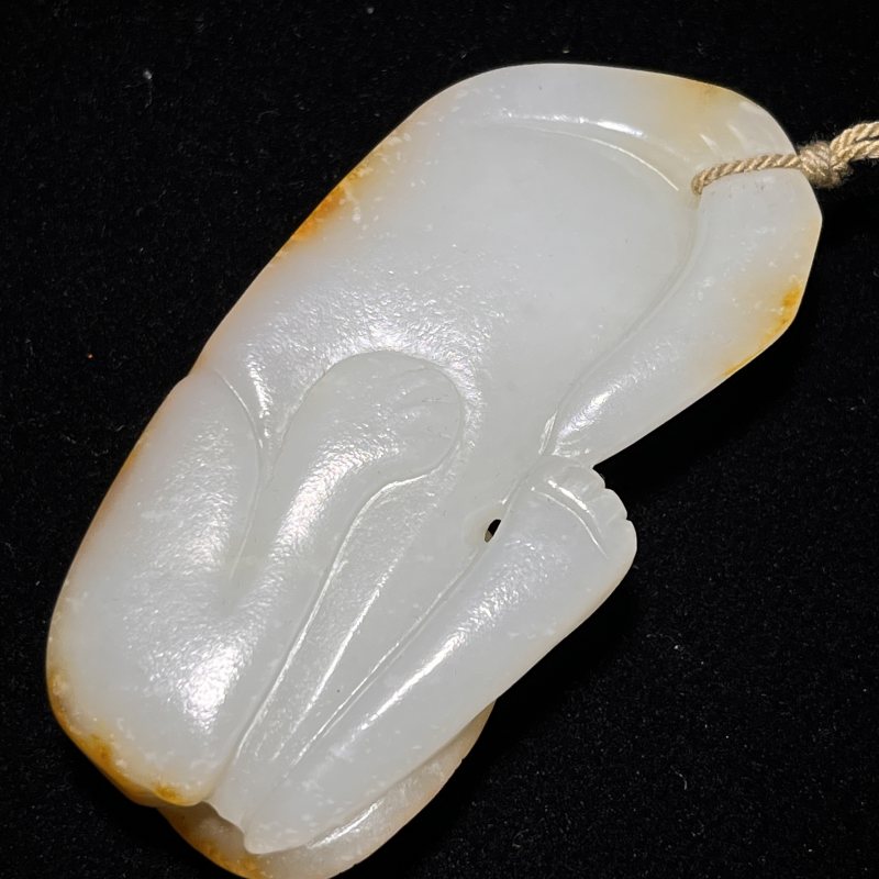 洒金皮白玉伏虎瑞兽把件 - 图5