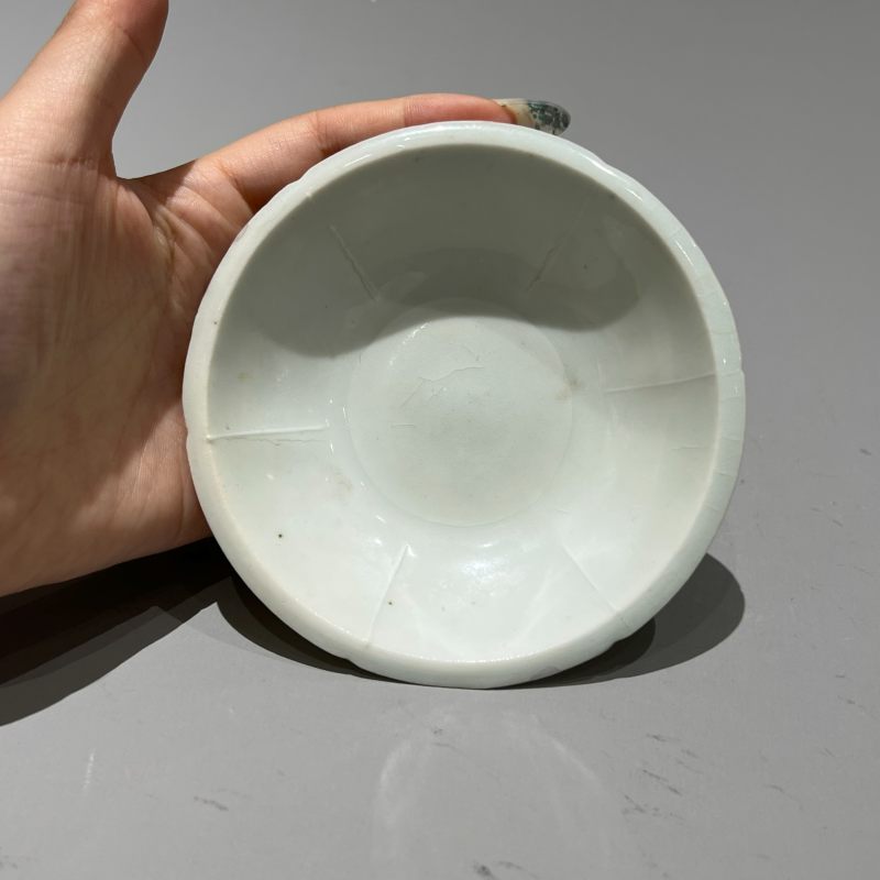 明代 青白釉花口洗一对 - 图6