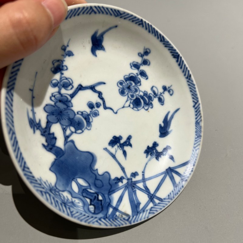 清代 青花杯托一套 - 图12