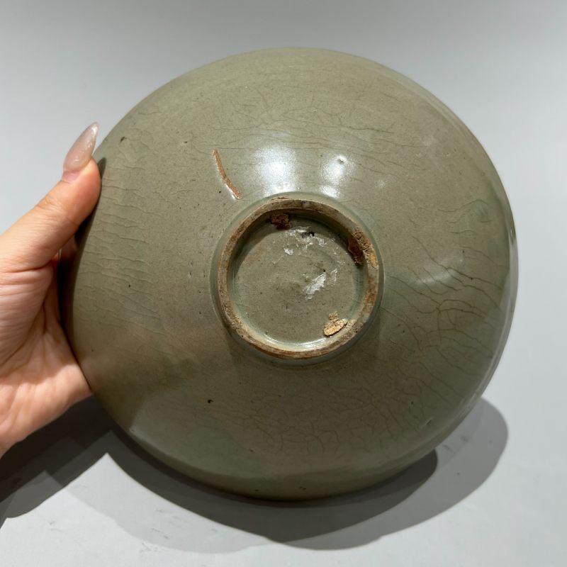 明代 高丽青釉刻花碗 - 图7
