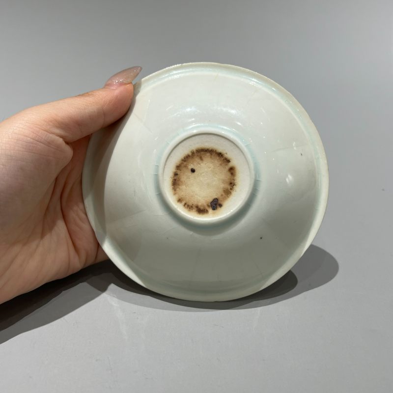 明代 青白釉花口洗一对 - 图8