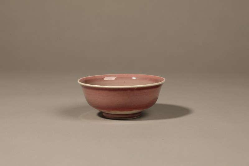 清 红釉碗 - 图4