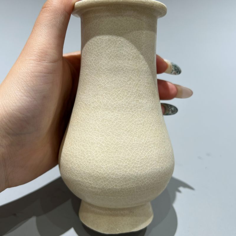 明代 白釉箸瓶 - 图5