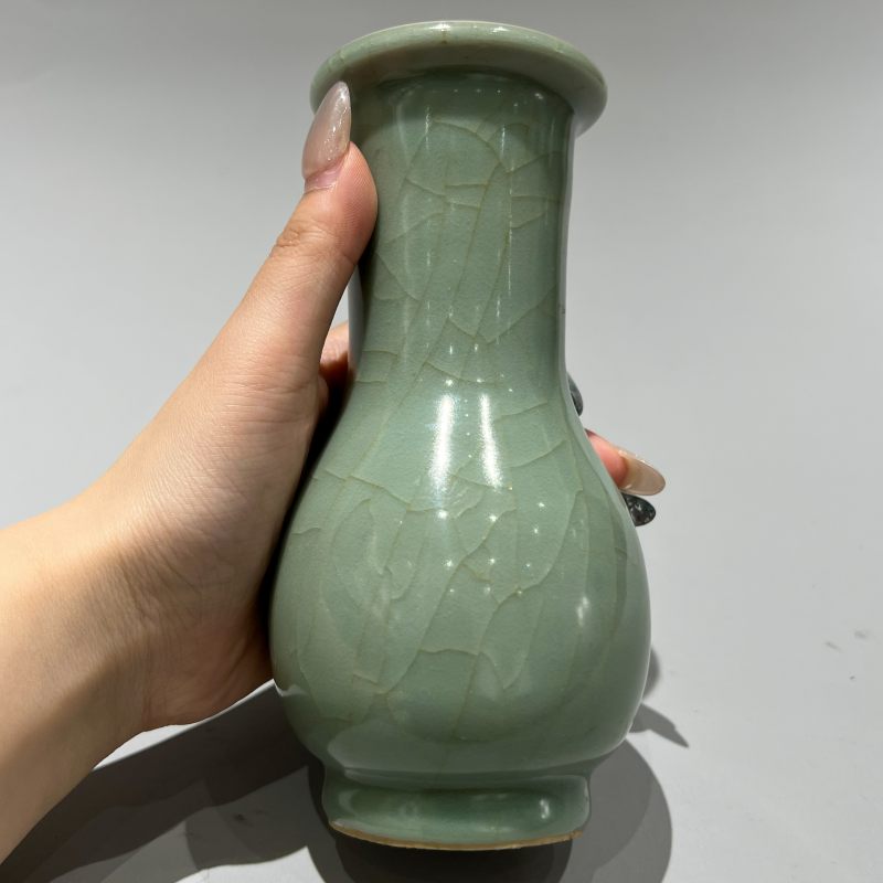 明代 龙泉窑粉青釉箸瓶 - 图6