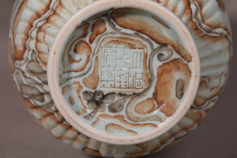 清 石纹釉花浇 - 图3