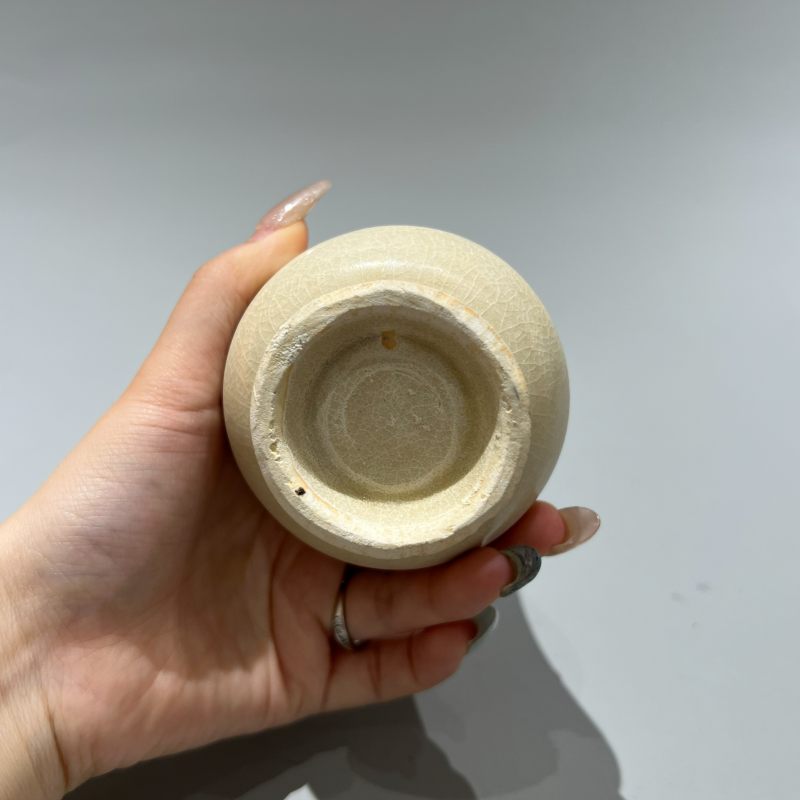 明代 白釉箸瓶 - 图7