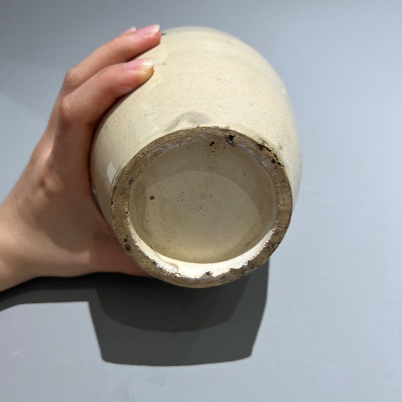 明代 白釉褐彩花卉纹梅瓶 - 图9