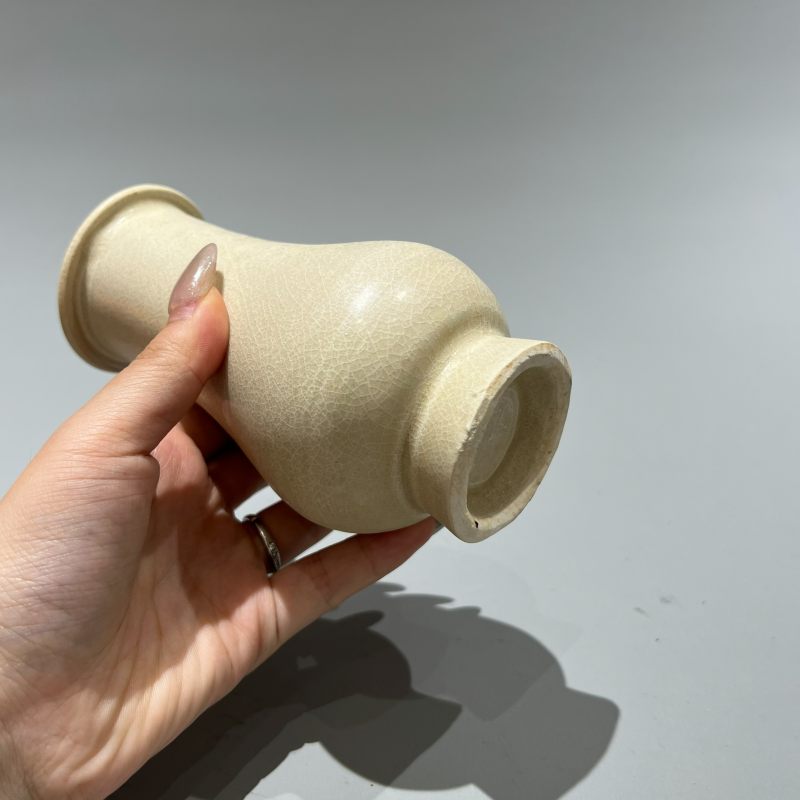 明代 白釉箸瓶 - 图8