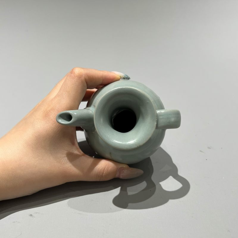 明代 龙泉窑粉青釉执壶 - 图5