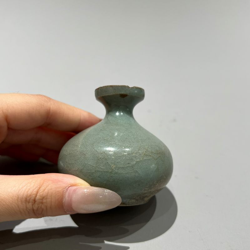 明代 高丽天青釉油壶 - 图6