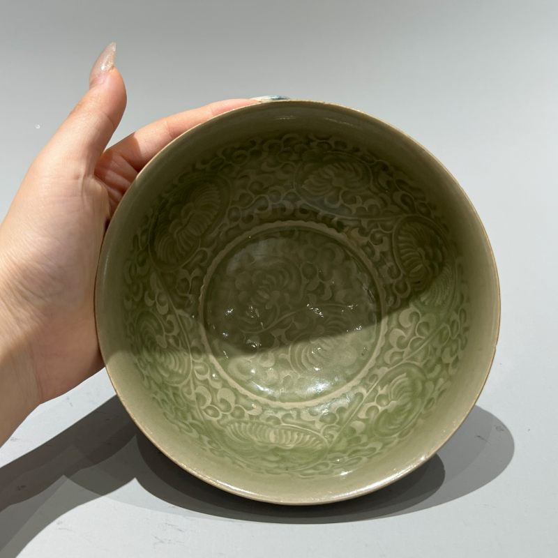 明代 青釉印花碗 - 图5