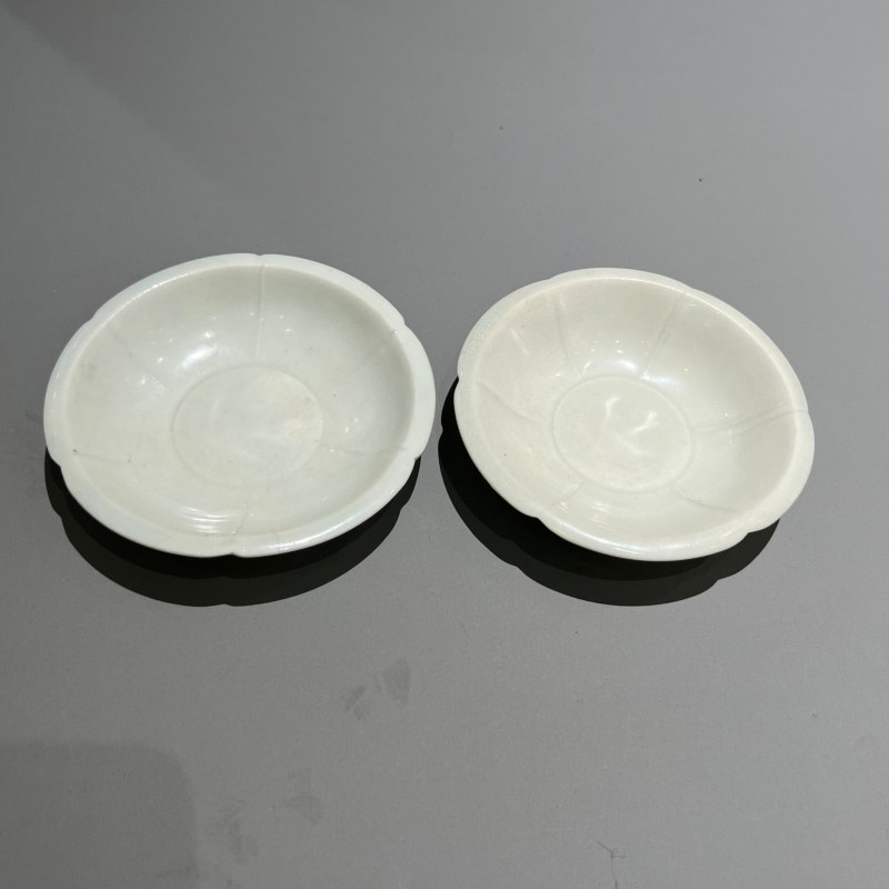 明代 青白釉花口洗一对 - 图4