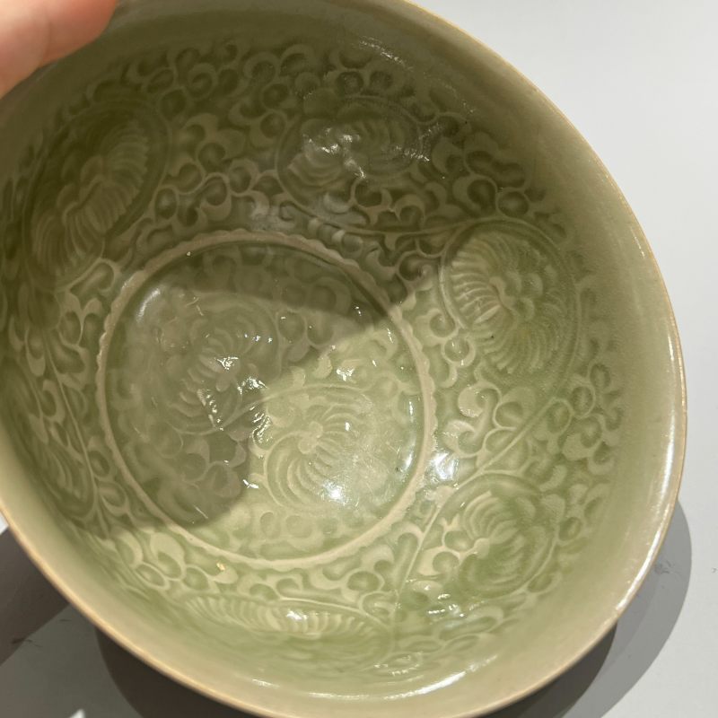 明代 青釉印花碗 - 图6