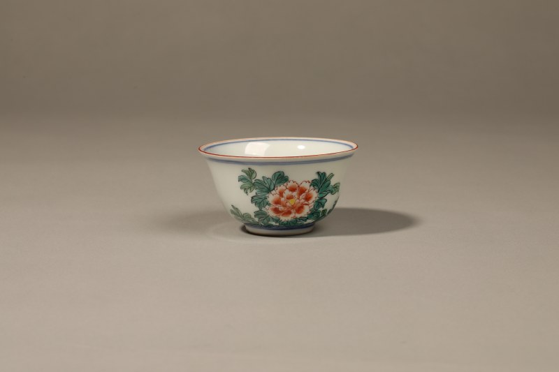 清 粉彩花卉纹杯 - 图4