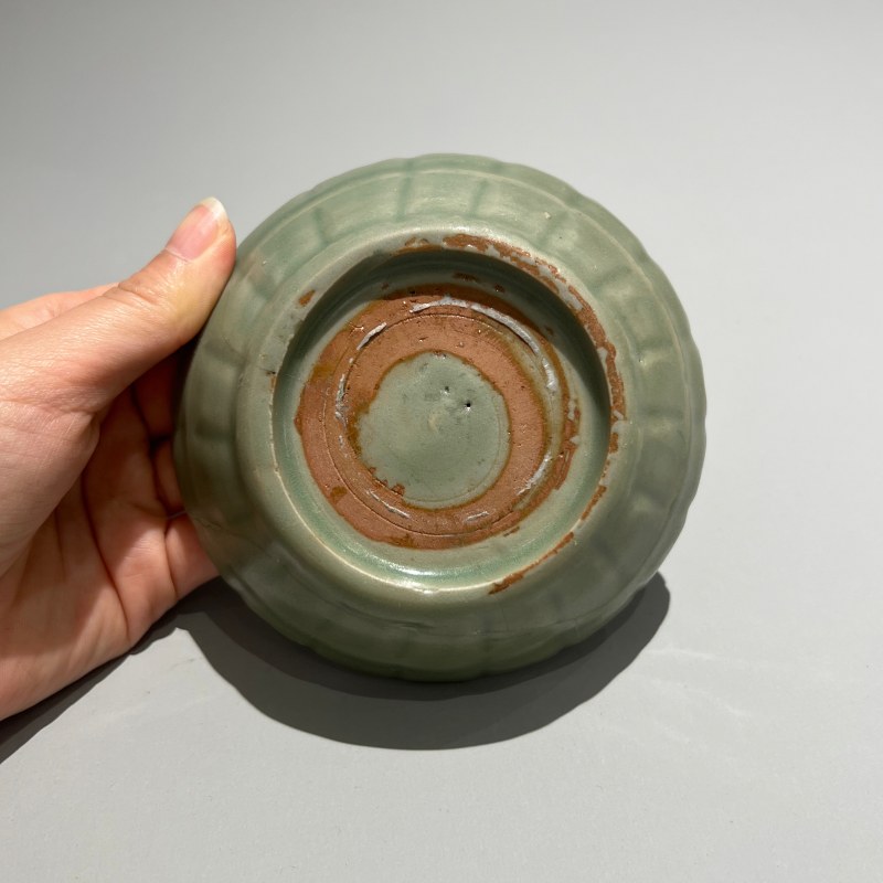 明代 青釉蔗段洗 - 图6