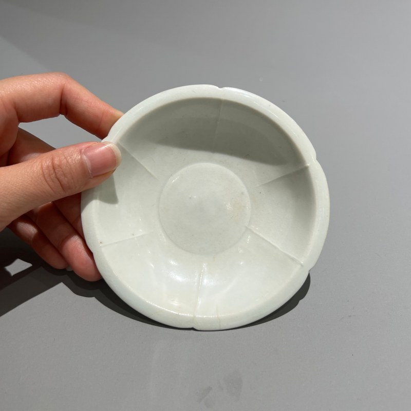 明代 青白釉花口洗一对 - 图6