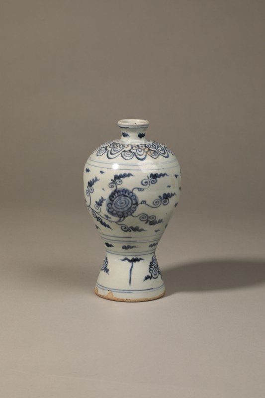 清 青花花卉梅瓶 - 图4