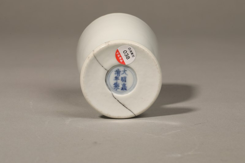 清早期 白釉高足杯 - 图3