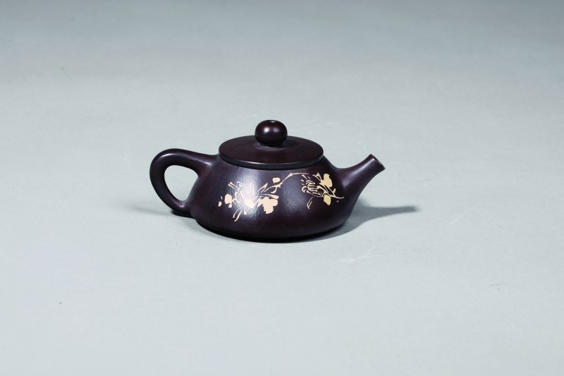 陈绍康 紫陶“茶熟”石瓢壶