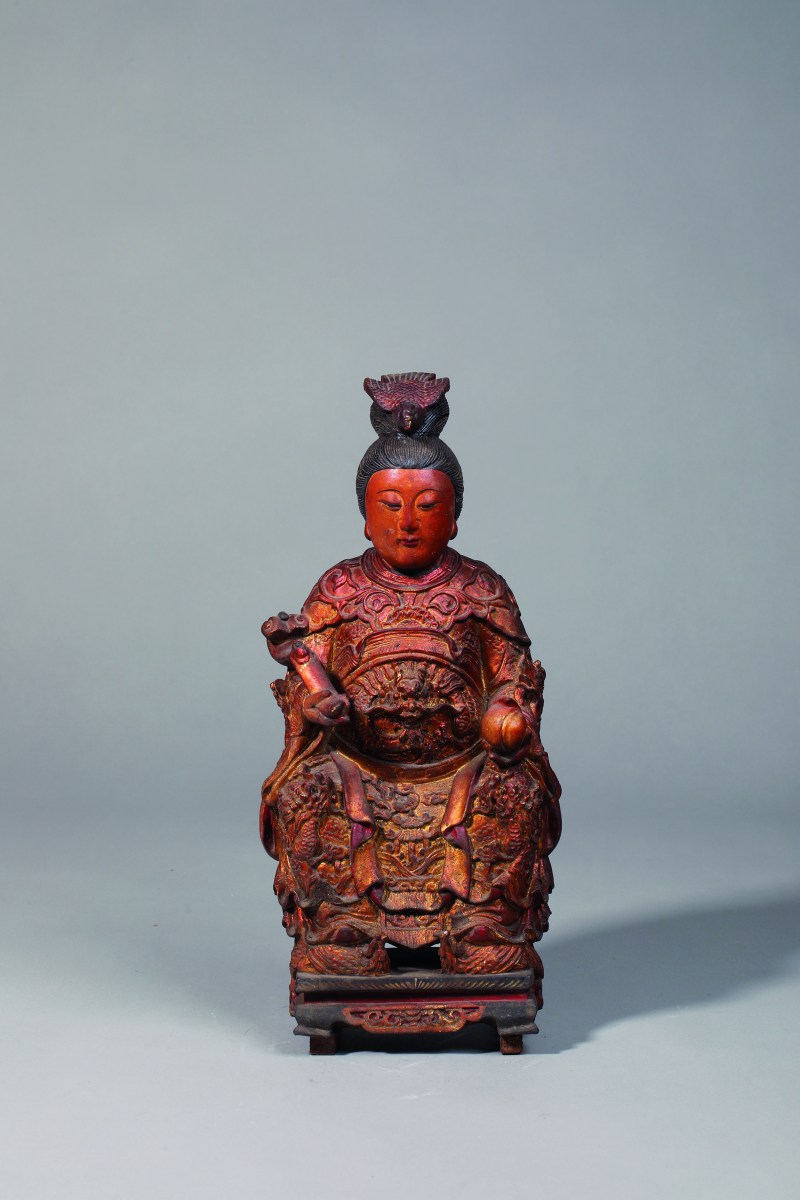 清 木雕漆金妈祖像
