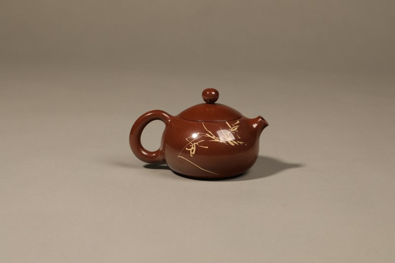 陈绍康 紫陶“茶绿”壶 - 图2
