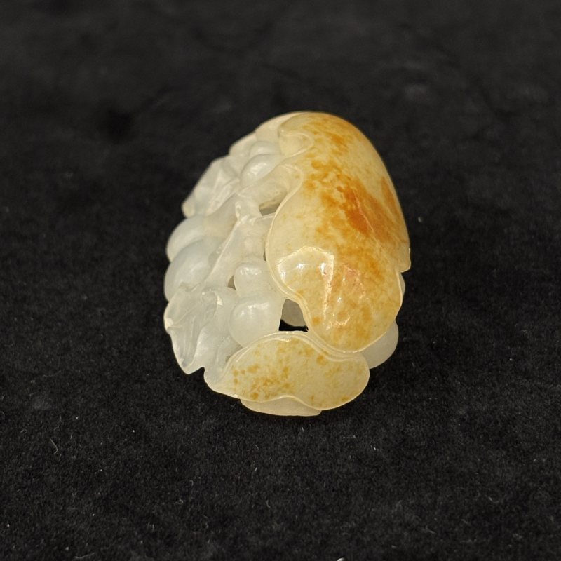 清 白玉留皮葫芦挂件 - 图6