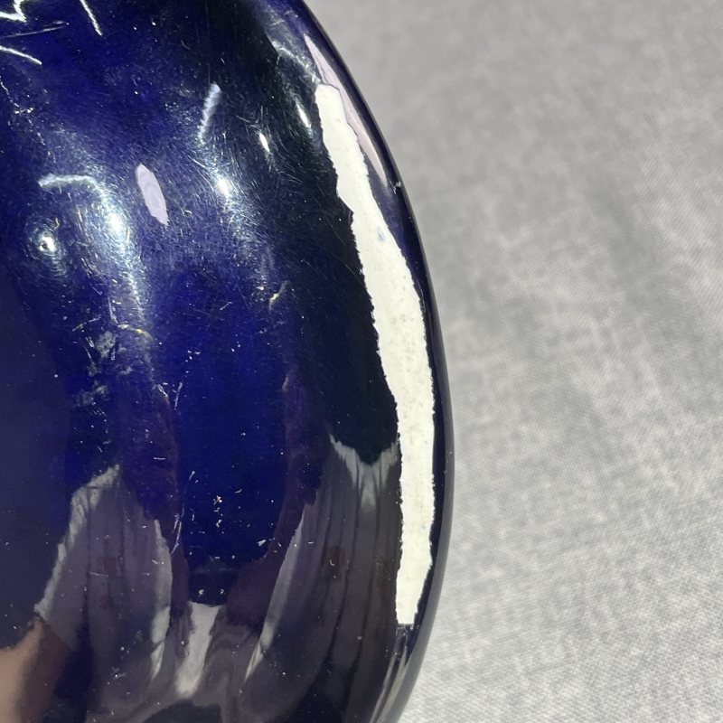 清康熙茄皮紫釉兽耳尊 - 图9