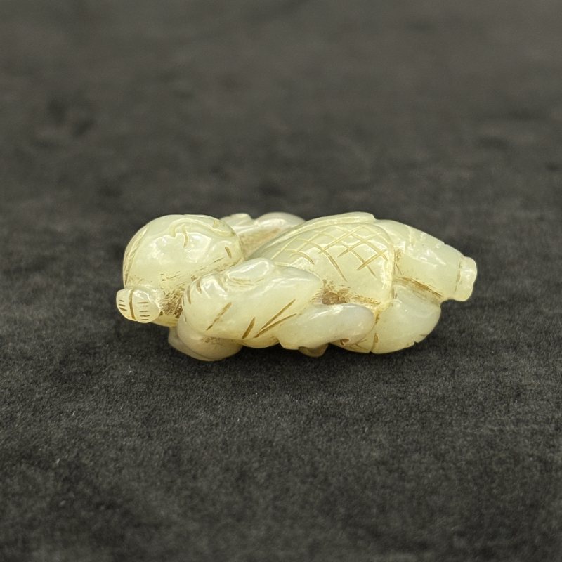 清 玉童子 玉璧两件 - 图8