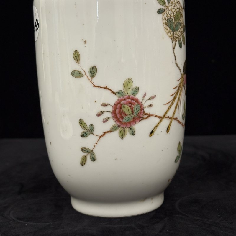 清 粉彩花鸟纹壮罐两件 - 图21