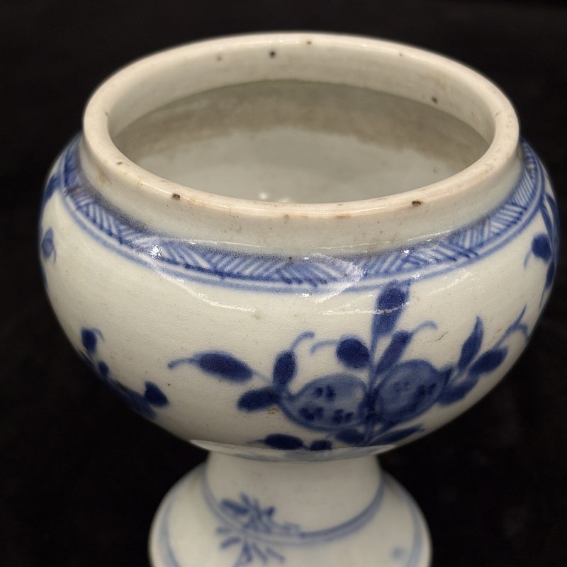 清 青花三多纹净水杯 - 图10