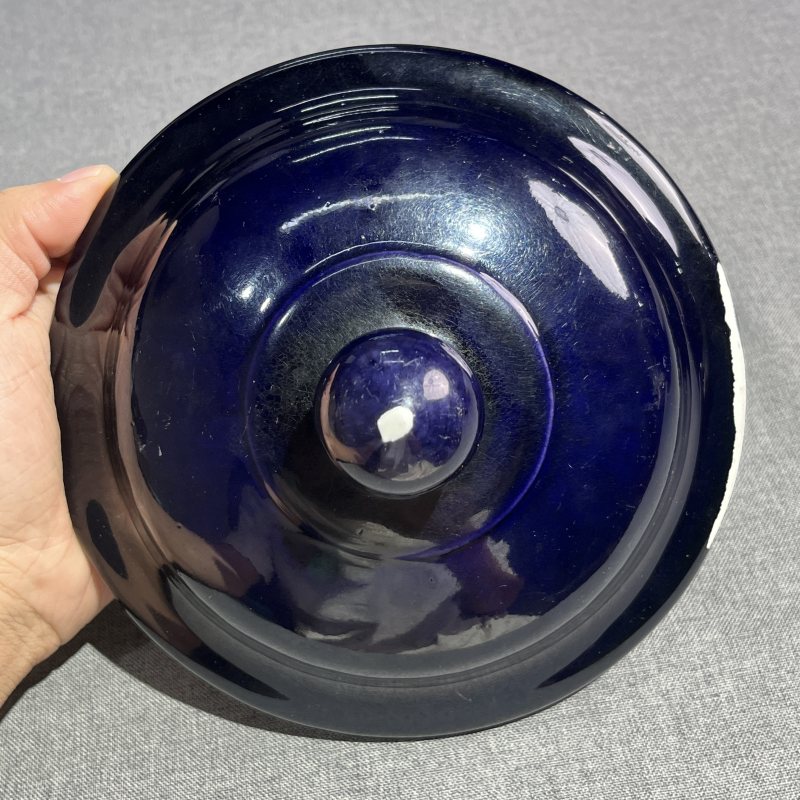 清康熙茄皮紫釉兽耳尊 - 图6