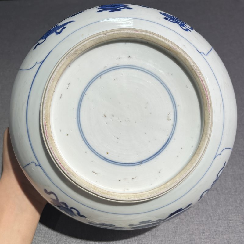 清康熙青花博古纹粥罐 - 图9