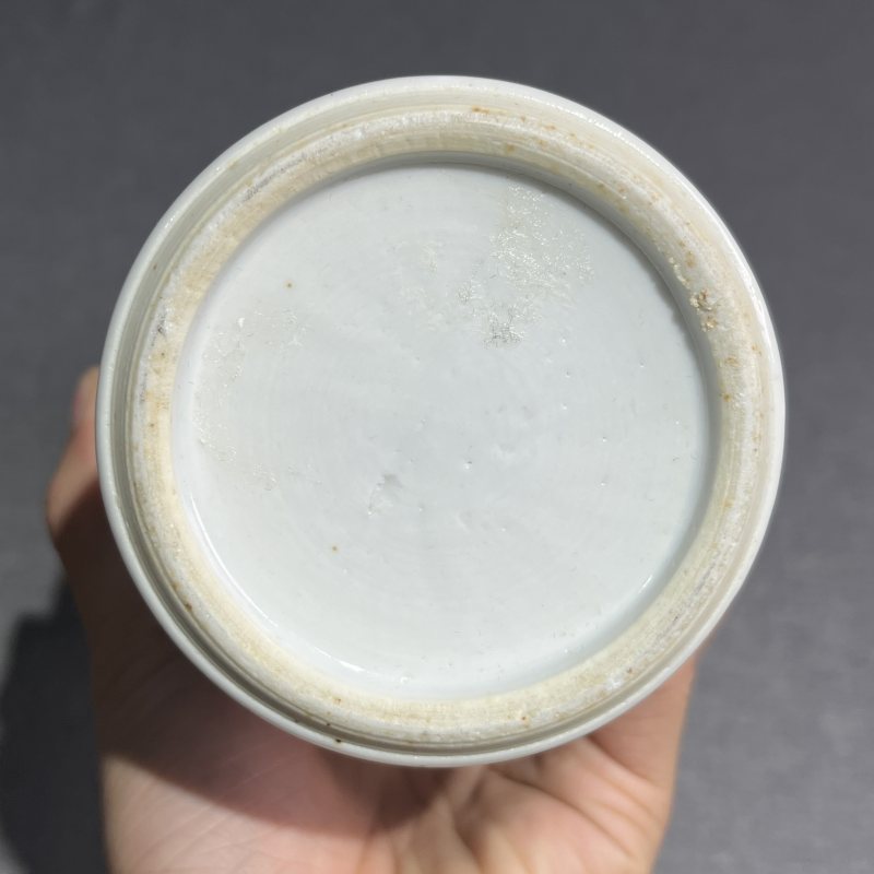 清康熙青花山水风景凤尾尊 - 图11