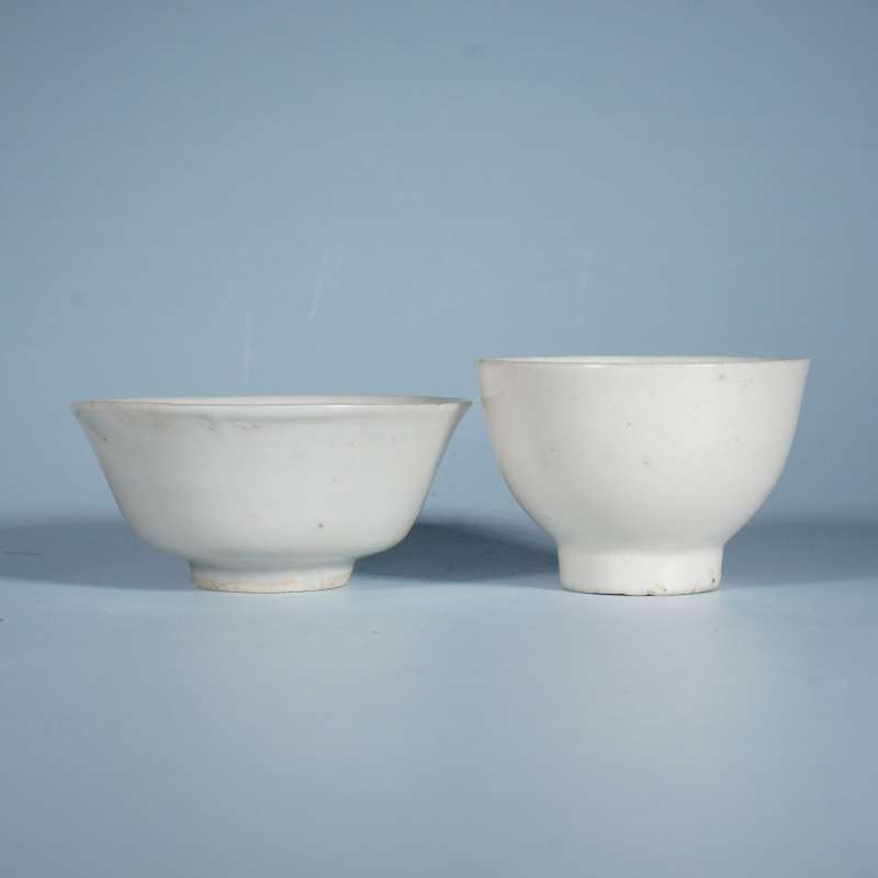 明德化窑茶圆两只