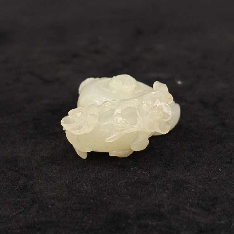 清 白玉雕荸荠挂件 - 图7