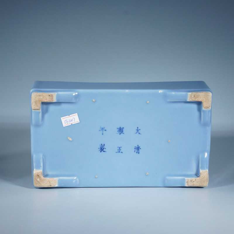 清晚期天晴釉四方水仙盆 - 图3