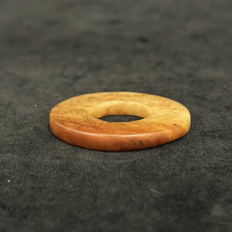 清 白玉龙纹璧 青玉龙纹璧两件 - 图8
