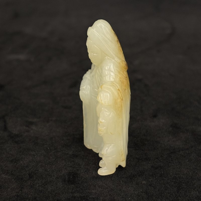 清 白玉高士童子摆件 - 图4