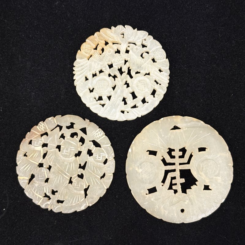 清 白玉花片一组 - 图2