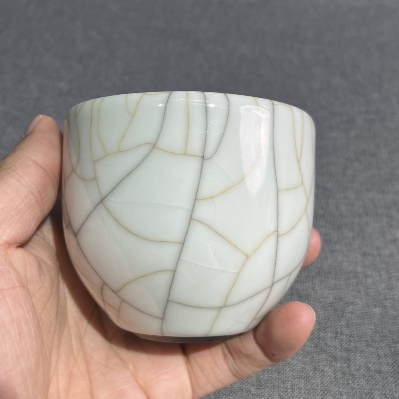 清乾隆哥釉铃铛杯一对 - 图5