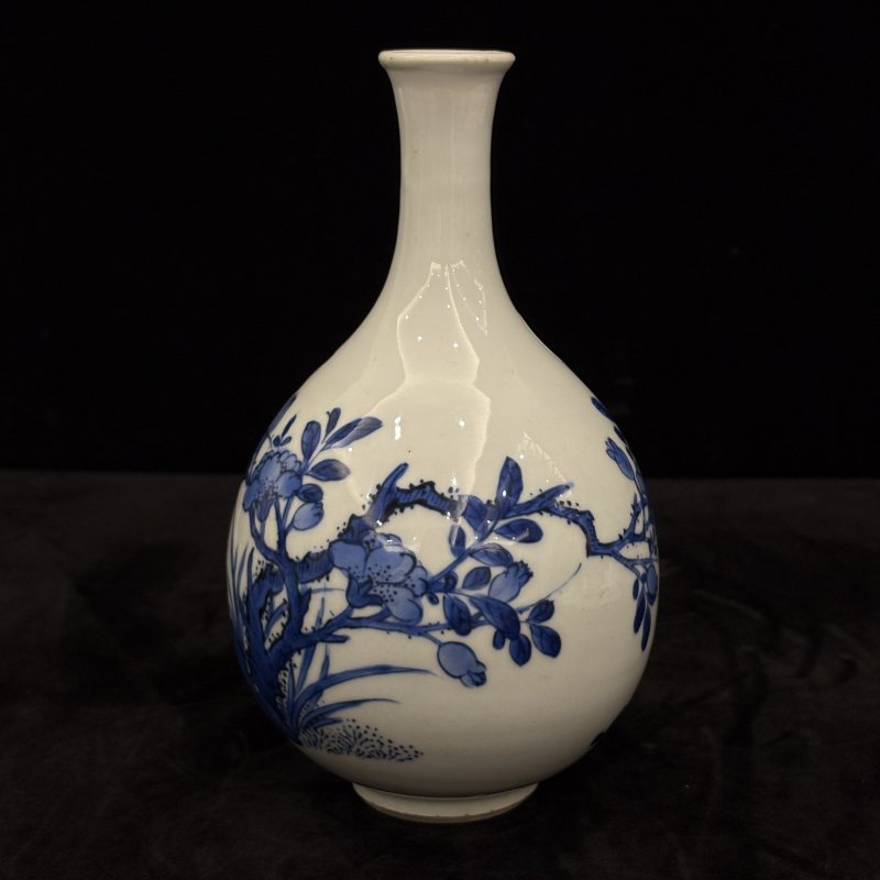清 青花花鸟纹胆瓶 - 图3